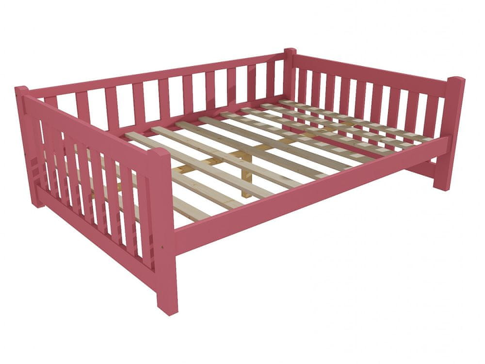 eoshop Detská posteľ DP 035 XL (Rozmer: 120 x 200 cm, Farba dreva: farba ružová)